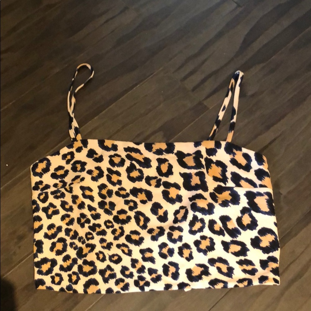 Cheetah crop top cami